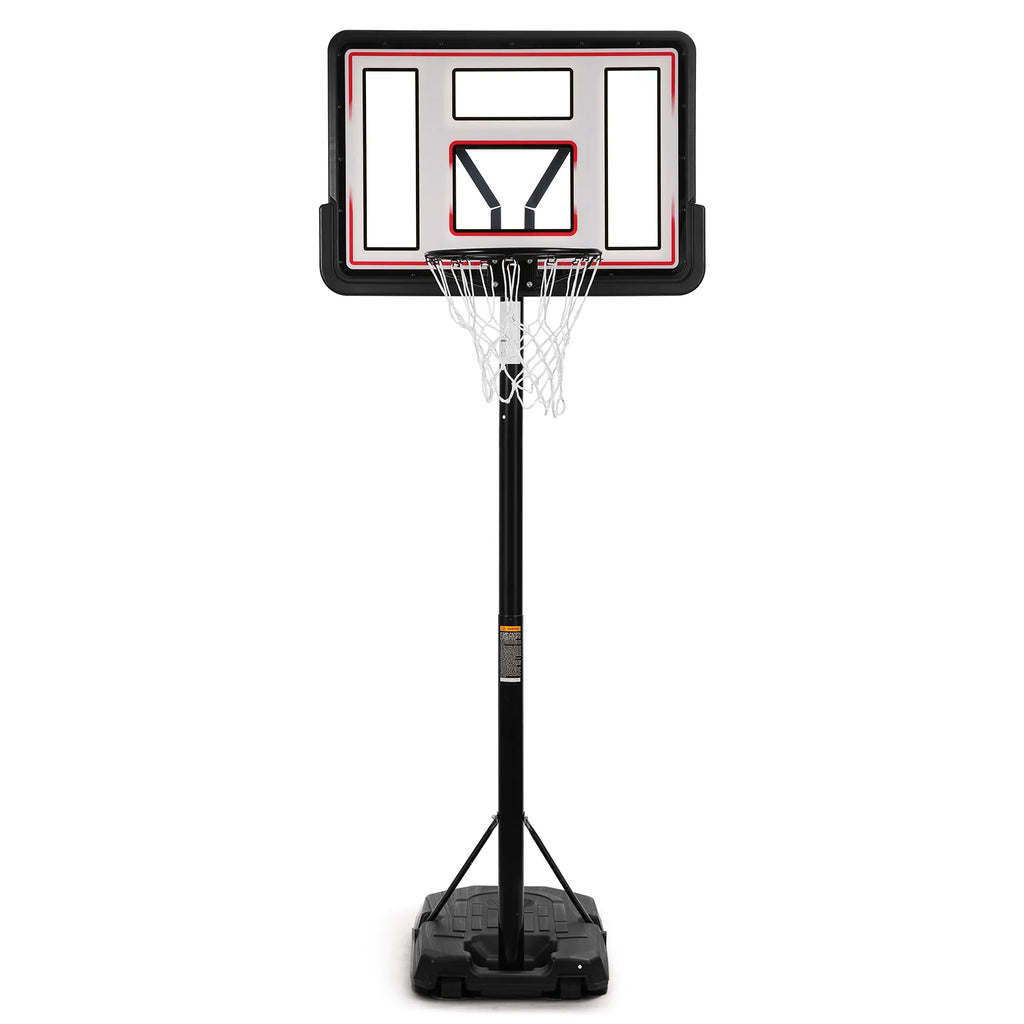 44In Basketball Hoop Adjustable Height 6.56Ft-10Ft Goal Durable Outdoor Portable Basketball System for All Age Ranges