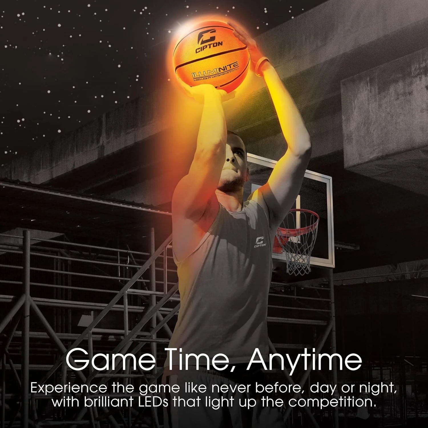 Basketball, LED Light up Basketball, Junior Size 7 27.5" Indoor and Outdoor Basketball, Perfect for Outdoor Games, Basketball Pump Included, Premium Rubber Basketball